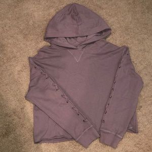MNY cropped purple sweatshirt